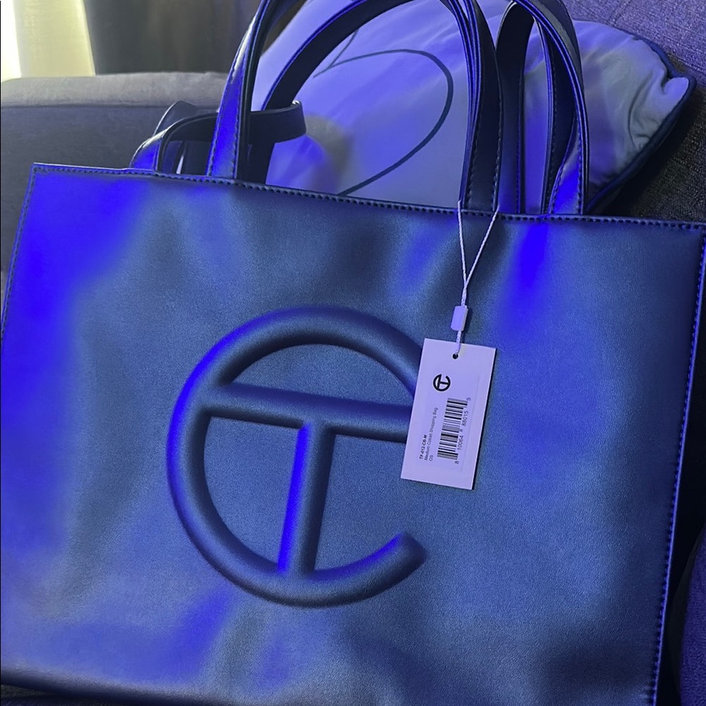 Telfar Blue Shopping Bag